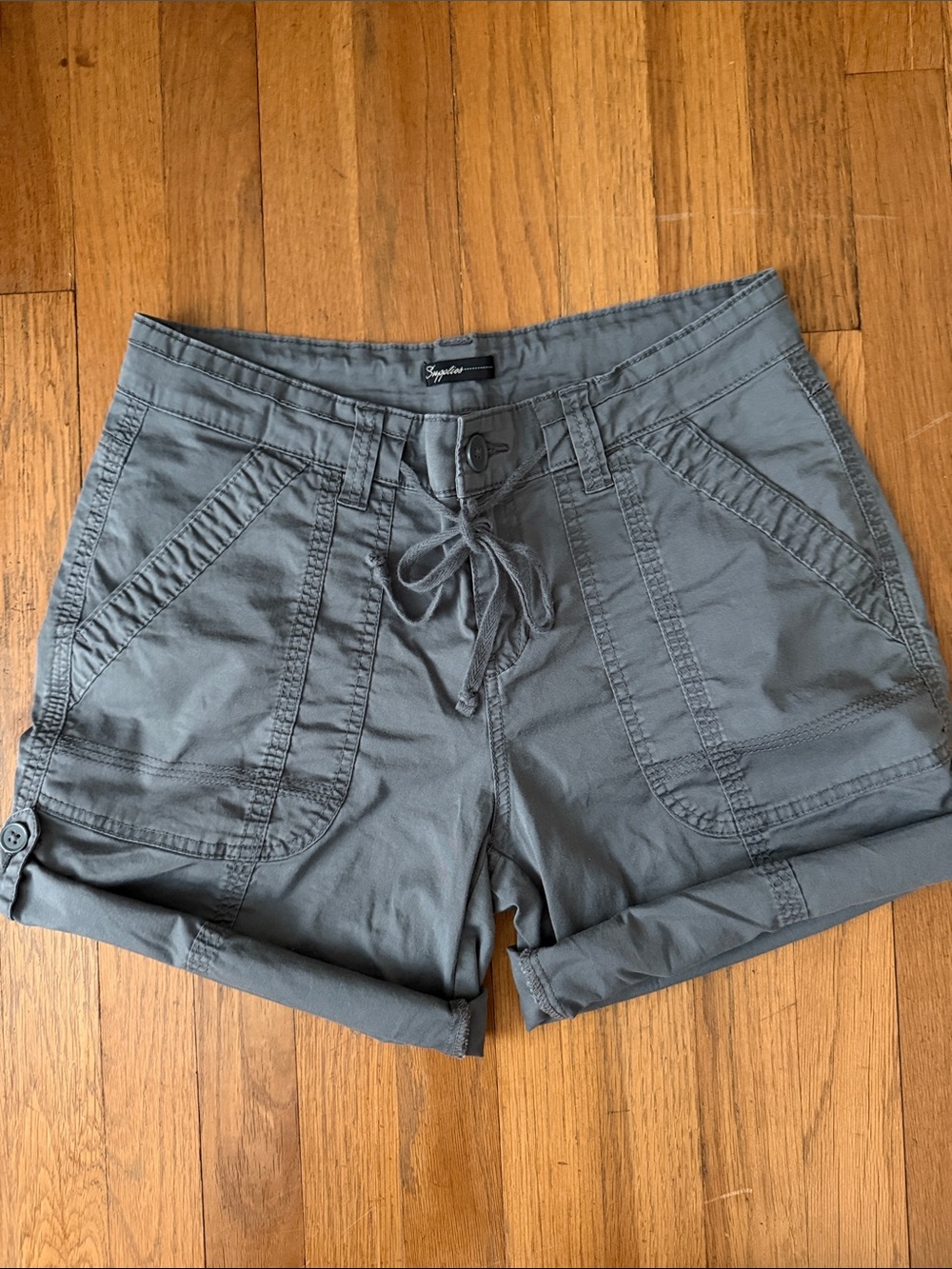 Union Bay Supplies gray convertible cotton shorts. Size 8. - Picture 5 of 9